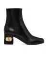 Valentino Vlogo Heel Ankle Boots In Black