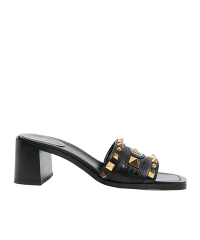 Valentino Garavani Vlogo High-heeled Sandals In Black