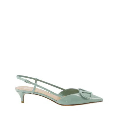 Valentino Garavani Vlogo High-heeled Sandals In Gray