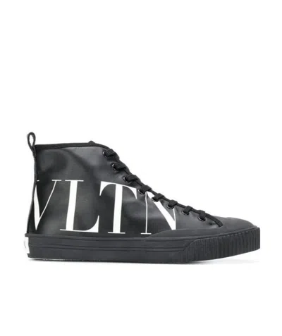 Valentino Garavani Vlogo High-top Sneakers In Black
