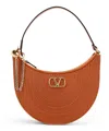 Valentino Vlogo Signature Mini Hobo Bag In Brown