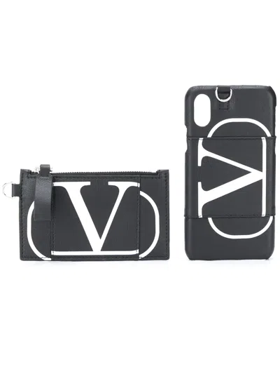 Valentino Garavani Garavani Vlogo Iphone X/xs Case And Cardholder In Black