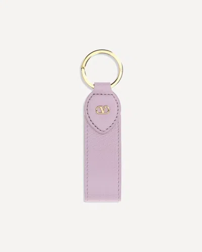 Valentino Garavani Vlogo Keyring In Purple