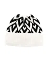 Valentino Vlogo Knitted Hat In White