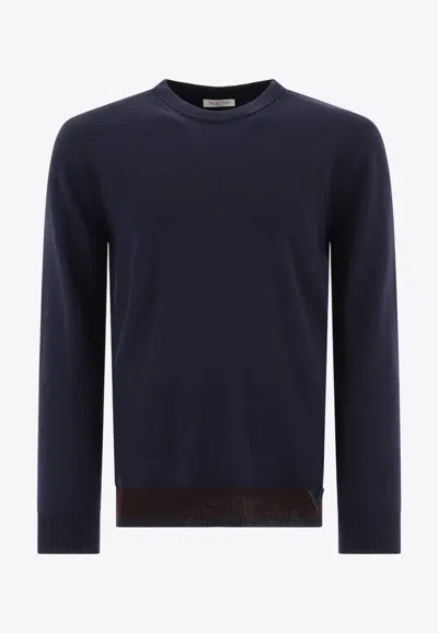 VALENTINO VLOGO KNITTED WOOL SWEATER