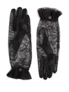 Valentino Vlogo Lace Gloves In Black