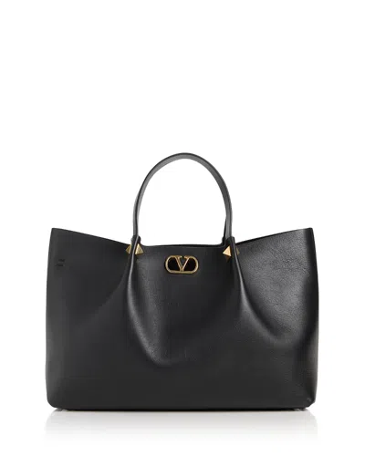 Valentino Garavani Vlogo Large Soft Leather Tote In Pink