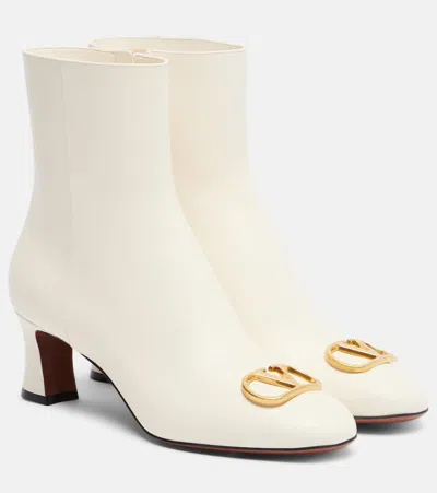 Valentino Garavani Vlogo Leather Ankle Boots In Multi