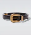 Valentino Black Vlogo Signature Brushed Calfskin Belt