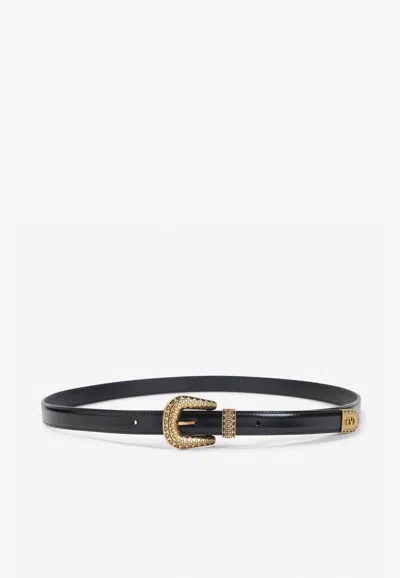 VALENTINO GARAVANI VLOGO LEATHER BELT
