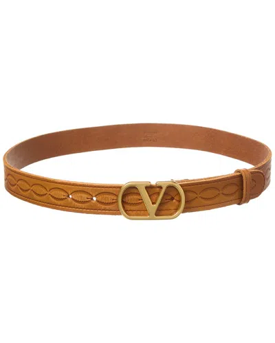Valentino Garavani Valentino Vlogo Leather Belt
