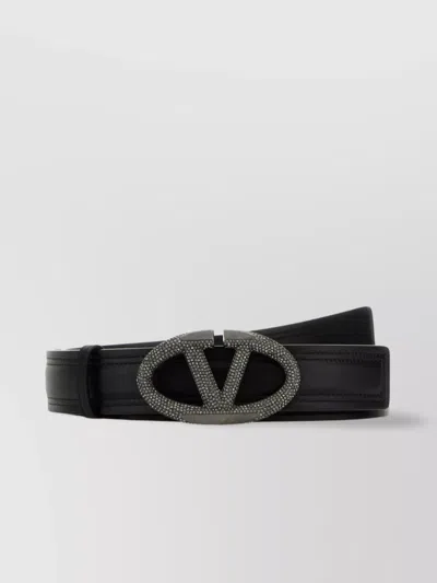 VALENTINO GARAVANI VLOGO LEATHER BELT ADJUSTABLE LENGTH