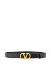 Valentino Vlogo Signature Leather Belt In Black