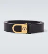 Valentino Garavani Black Leather Vlogo Signature Belt In Black