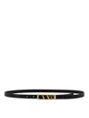 Valentino Vlogo Leather Belt In Black