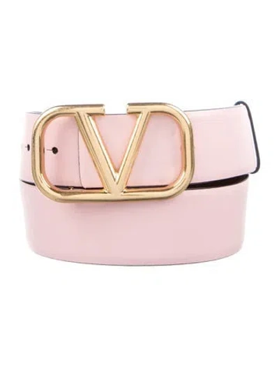 Pre-owned Valentino Garavani Vlogo Leather Belt In Multi