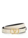Valentino Vlogo Signature Buckled Belt In Neutral