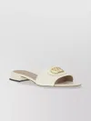 Valentino Ivory Calfskin Vlogo Signature Slide Sandals In White