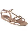 Valentino Rockstud Caged Rubber Sandal In Pink