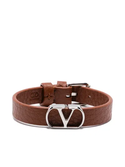 VALENTINO GARAVANI VLOGO LEATHER BRACELET