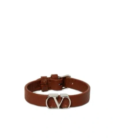 VALENTINO GARAVANI VLOGO LEATHER BRACELET