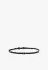 Valentino Vlogo Leather Braided Choker In Black