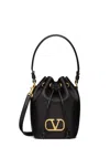 Valentino Vlogo Signature Mini Leather Bucket Bag