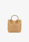 Valentino Women's Beige Leather Bucket Bag In Beige
