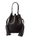 Valentino Garavani So Seau Leather Drawstring Bucket Bag In Black