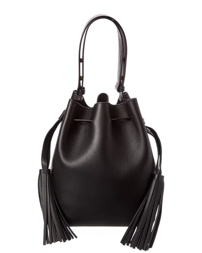 Valentino Garavani Valentino Vlogo Leather Bucket Bag In Black