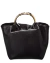 Valentino Vlogo Leather Bucket Bag In Black