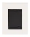 Valentino Vlogo Leather Cardholder In Black