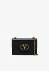 Valentino Garavani Garavani Vain Shoulder Bag In Shiny Calfskin Woman Black Uni In Black