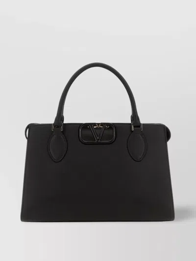 Valentino Garavani Vlogo Leather Handbag Top Handles