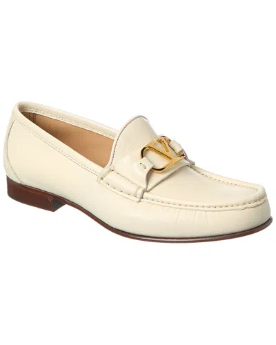 Valentino Garavani Valentino Vlogo Leather Loafer In Gold