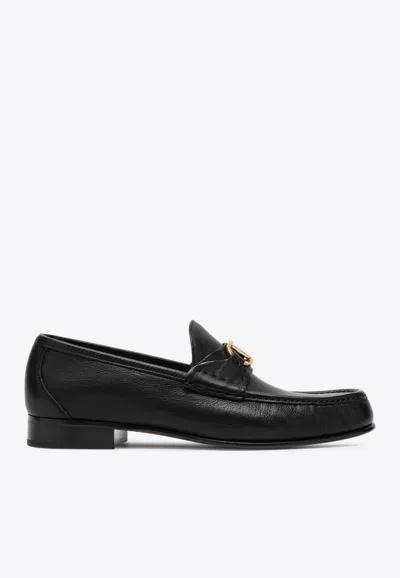 Valentino Garavani Vlogo Signature Black Loafer