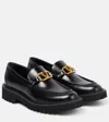 Valentino Garavani Vlogo Signature Leather Loafers - Women's - Calf Leather/lambskin/goat Skin/plastic In Black