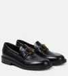 Valentino Vlogo Leather Loafer In Black