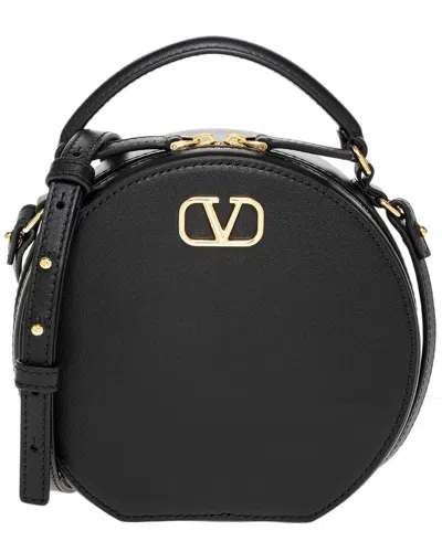 Valentino Garavani Valentino Vlogo Leather Mini Bag In Black