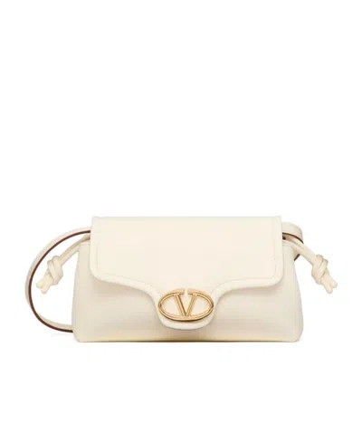 Valentino Garavani Vlogo Leather Mini Bag In Nude