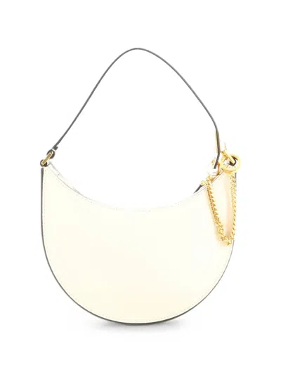 Pre-owned Valentino Garavani Vlogo Leather Mini Hobo Bag In White