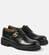 Valentino Vlogo Locker Single Monk Leather Loafers In Schwarz