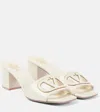 Valentino Garavani White Mules With Vlogo Cut-out On The Front In Leather Woman In White