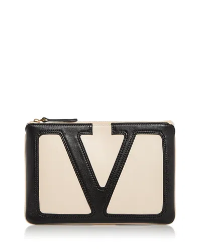 Valentino Garavani Vlogo Leather Pouch In Multi