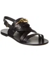 Valentino Sandalen Vlogo Gate Aus Leder In Black