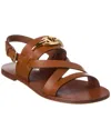 VALENTINO GARAVANI VALENTINO VLOGO LEATHER SANDAL