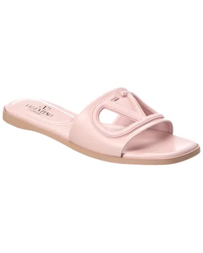 Valentino Garavani Valentino Vlogo Leather Sandal In Pink