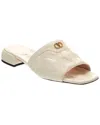 Valentino Garavani Woman Sandals Ivory Size 7 Leather In Metallic