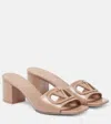 Valentino Garavani Womens Blush Vlogo 60 Patent Leather Heeled Mules In Pink