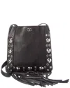 Valentino Vlogo Leather Shoulder Bag In Black